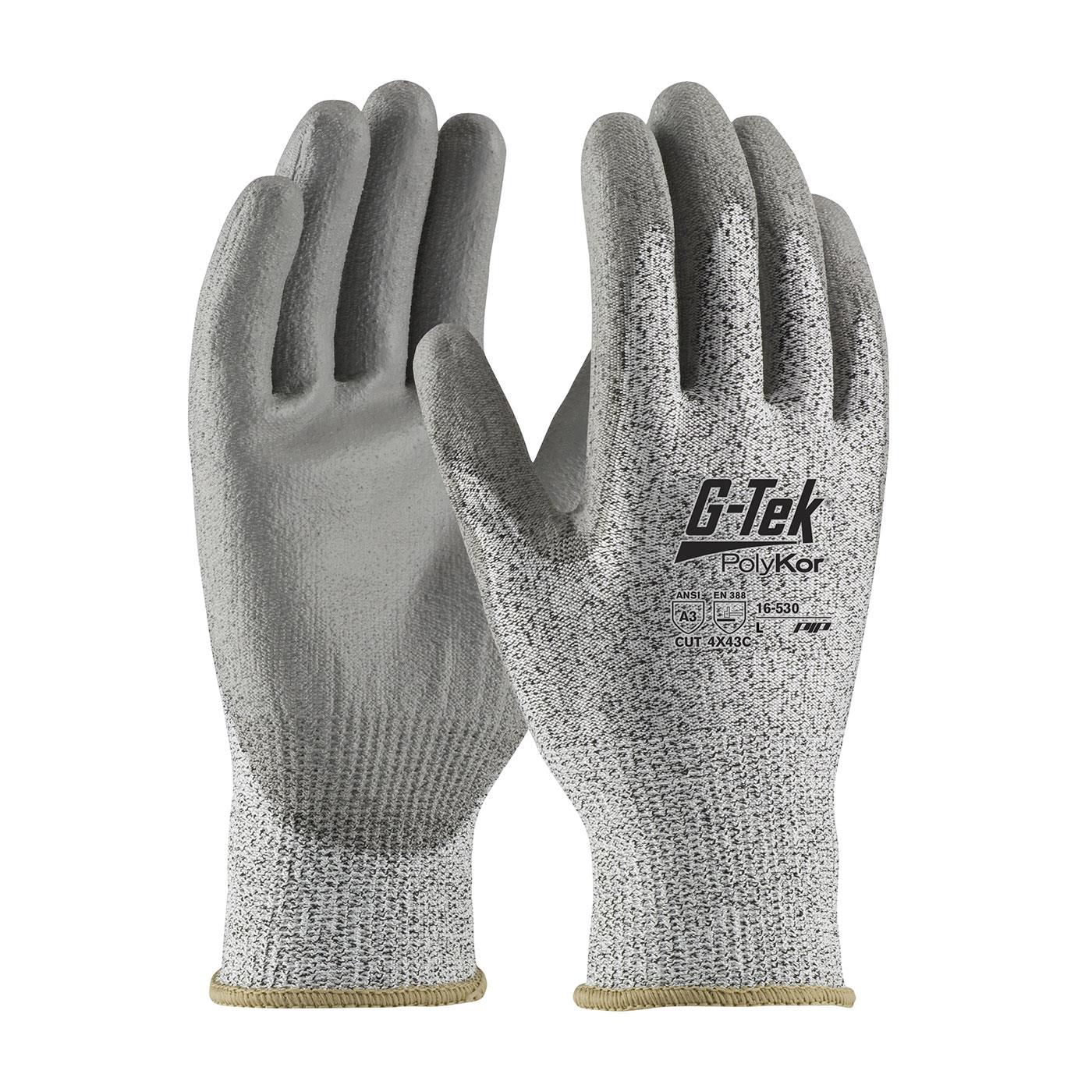 G-TEK POLYKOR 16-530 PU PALM COATED - Tagged Gloves